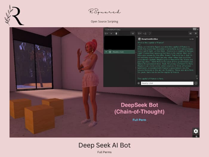Deep Seek Bot v2.0 - With chain of thought - for natural chat - FULL PERM
